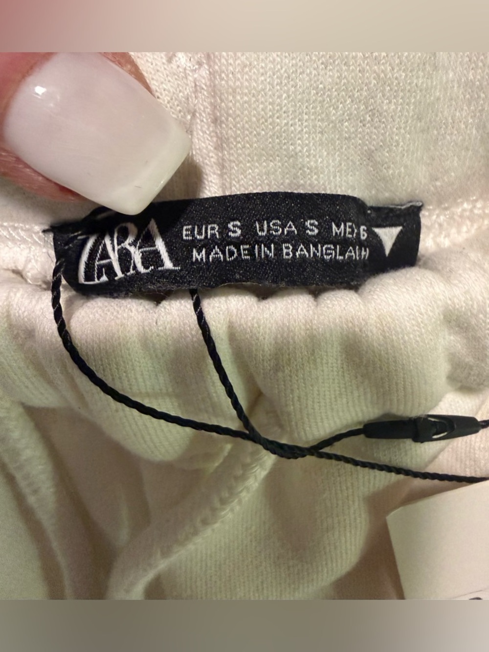 NWT ZARA Cream Sweatshirt & Wide-Leg Sweatpants Set - Size Small - Oversized - Picture 10 of 12